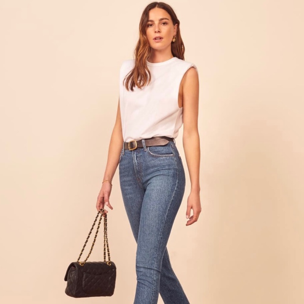 Reformation “Liza” High Waist Straight Jeans